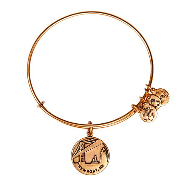 Alex And Ani Newport Charm Bangle, Rafaelian Gold Finish