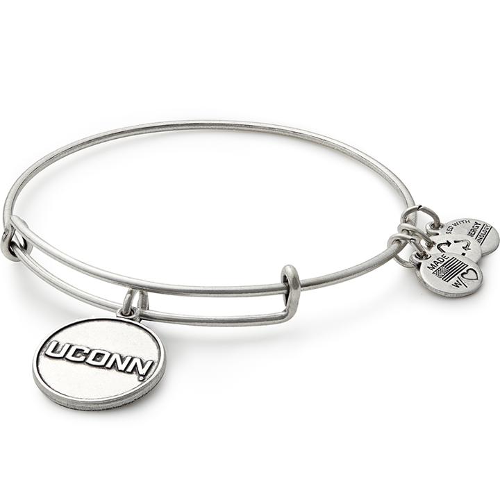 Alex And Ani University Of Connecticut® Logo Charm Bangle, Rafaelian Silver Finish