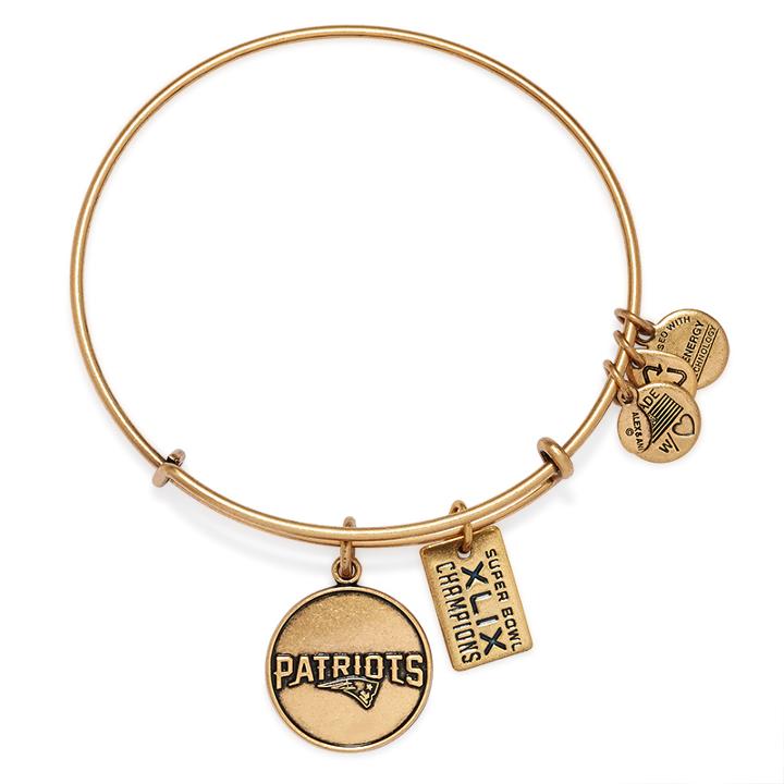 Alex And Ani New England Super Bowl Champions Charm Bangle, Rafaelian Gold Finish