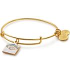 Alex And Ani Yours Truly Color Infusion Charm Bangle, Shiny Gold Finish
