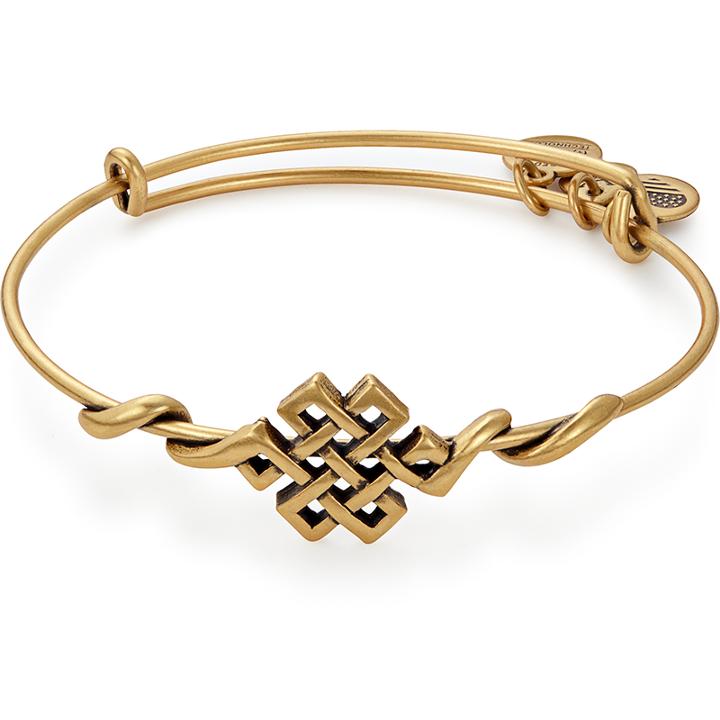 Alex And Ani Endless Knot Bangle, Rafaelian Gold Finish