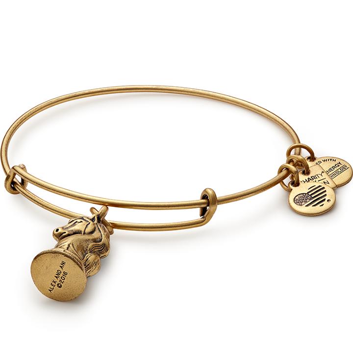 Alex And Ani The Knight Charm Bangle Year Up, Rafaelian Gold Finish