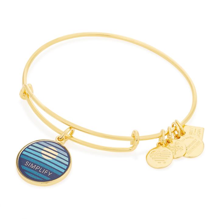 Alex And Ani Simplify Charm Bangle | Life Is Good Kids Foundation, Shiny Gold Finish