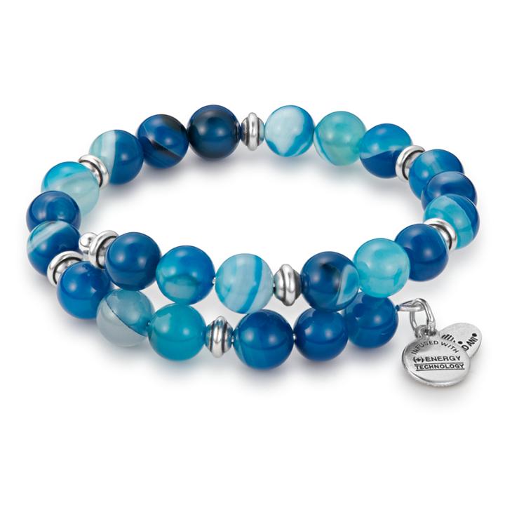 Alex And Ani Tropical Marble Wrap, Rafaelian Silver Finish
