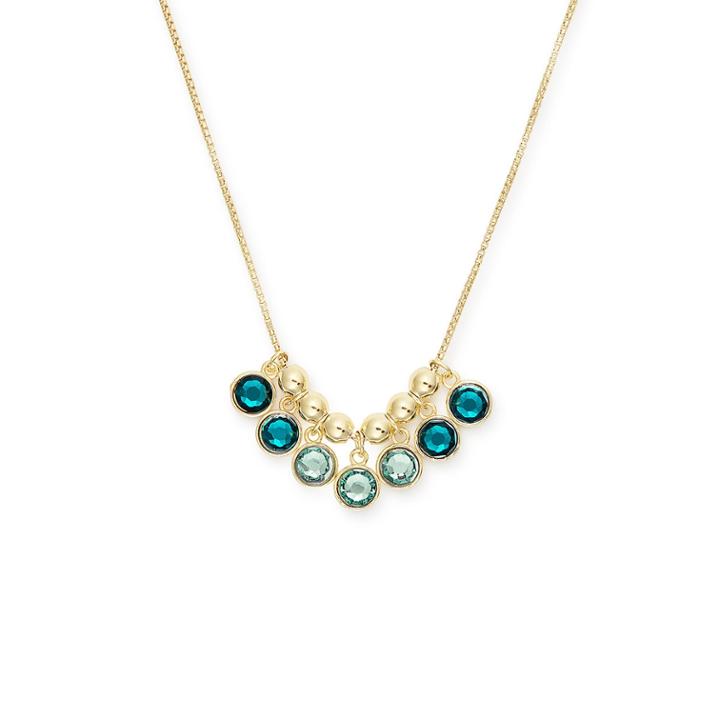 Alex And Ani Emerald Crystal Mirage Necklace, 14kt Gold Plated Sterling Silver