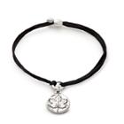 Alex And Ani Maple Leaf Pull Cord Bracelet, Rafaelian Silver Finish