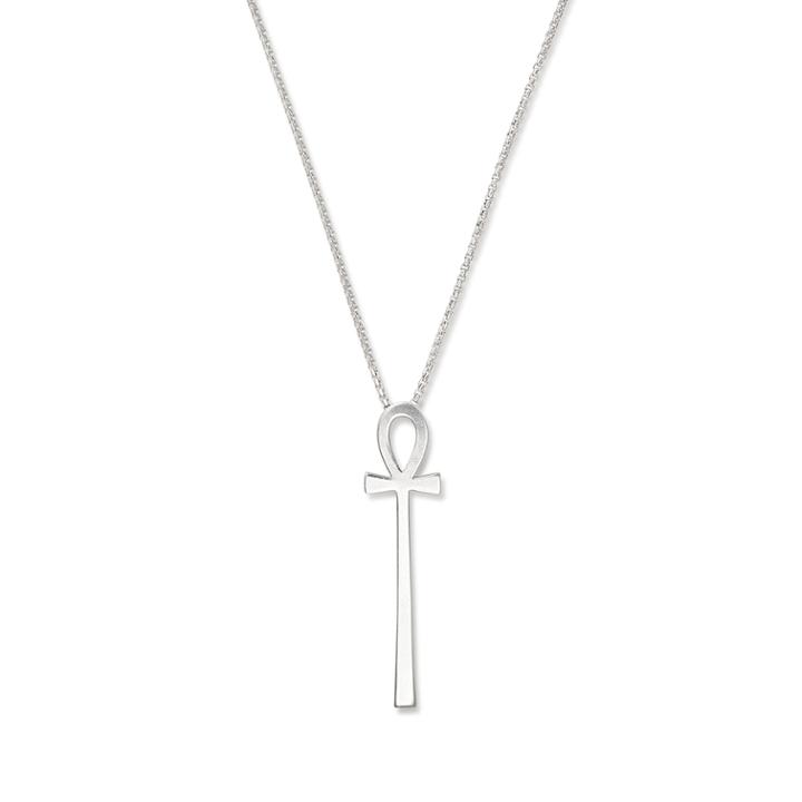 Alex And Ani Ankh Adjustable Necklace, Sterling Silver