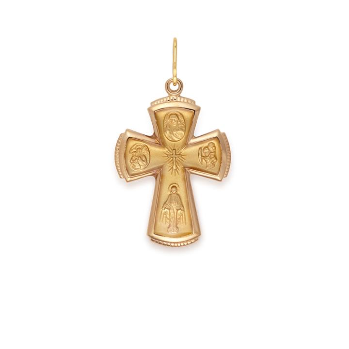 Alex And Ani Sacred Cross Necklace Charm, 14kt Gold Plated