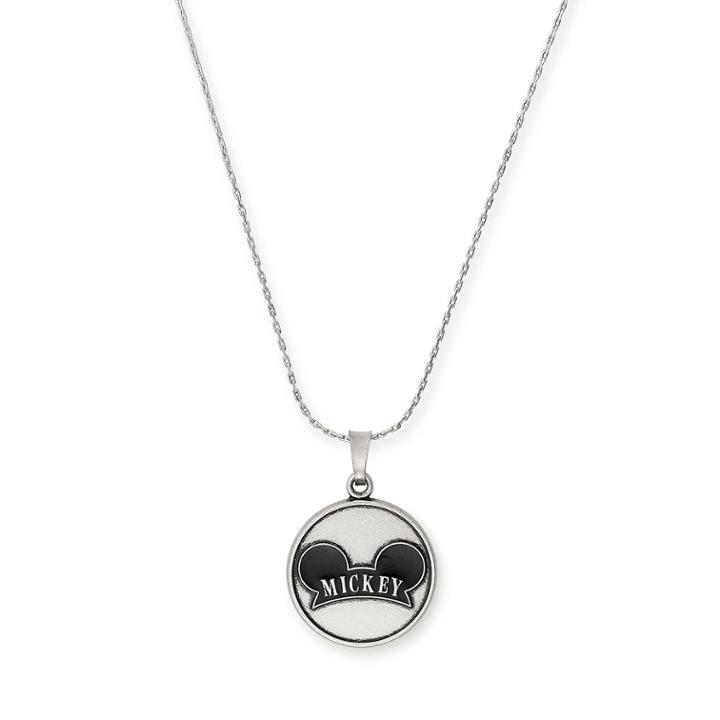 Alex And Ani Disney  Mickey Ears Hat Expandable Necklace, Rafaelian Silver Finish