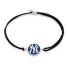 Alex And Ani New York Yankees  Pull Cord Bracelet, Sterling Silver