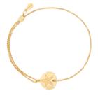 Alex And Ani Sand Dollar Pull Chain Bracelet, 14kt Gold Plated