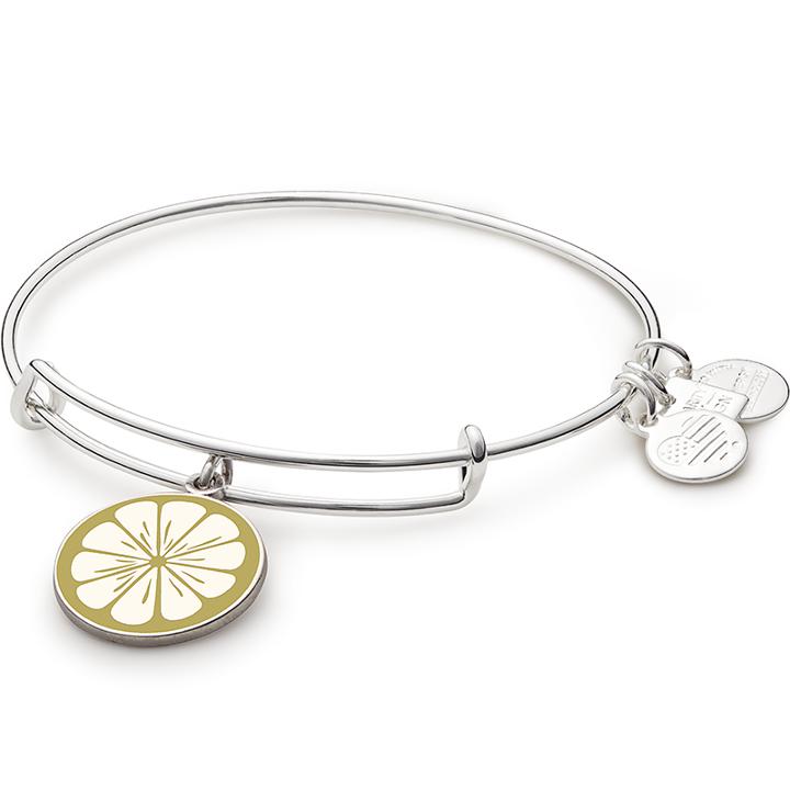 Alex And Ani Zest For Life Charm Bangle Alex's Lemonade Stand, Shiny Silver Finish