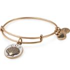 Alex And Ani Shell Color Infusion Charm Bangle, Rafaelian Gold Finish