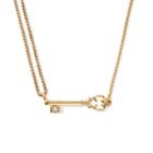 Alex And Ani Skeleton Key Pull Chain Necklace, 14kt Gold Plated