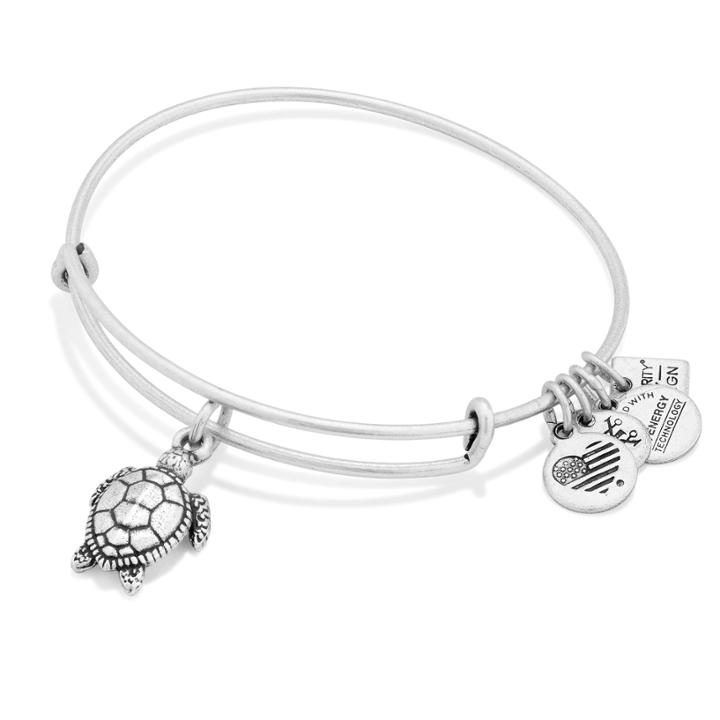 Alex And Ani Sea Turtle Charm Bangle | Project Common Bond, Rafaelian Silver Finish