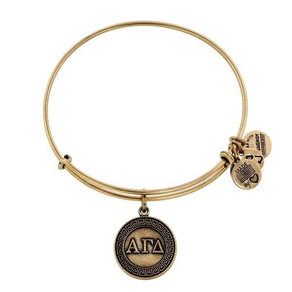Alex And Ani Alpha Gamma Delta Charm Bangle, Rafaelian Gold Finish