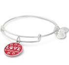 Alex And Ani Love Is All You Need Charm Bangle, Shiny Silver Finish