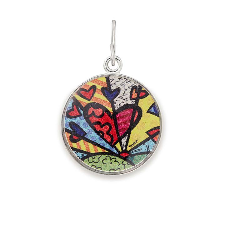 Alex And Ani A New Day Art Infusion Necklace Charm | Romero Britto, Shiny Silver Finish