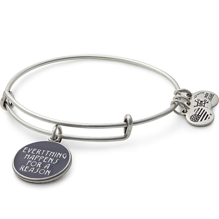 Alex And Ani Everything Happens For A Reason Charm Bangle, Rafaelian Silver Finish