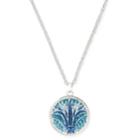 Alex And Ani Blue Lotus Adjustable Statement Necklace, Sterling Silver