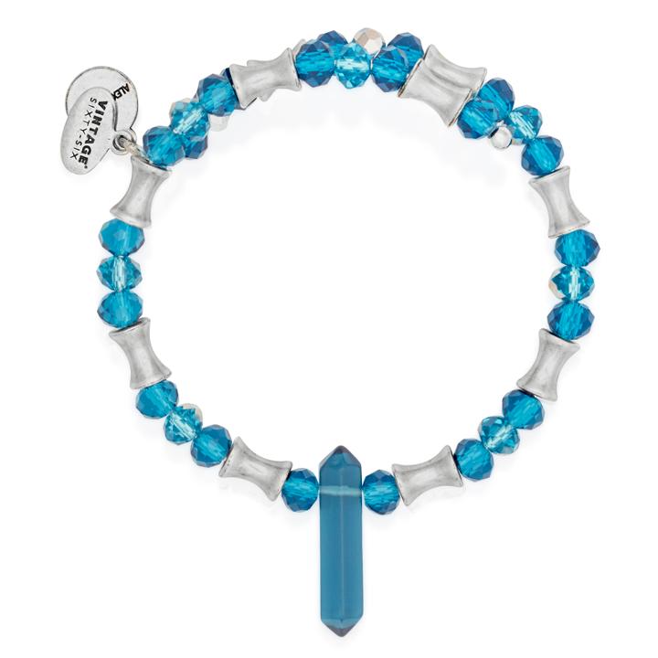 Alex And Ani Sapphire Retro Glam Wrap, Rafaelian Silver Finish