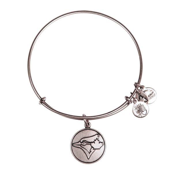 Alex And Ani Toronto Blue Jays  Cap Logo Charm Bangle, Rafaelian Silver Finish
