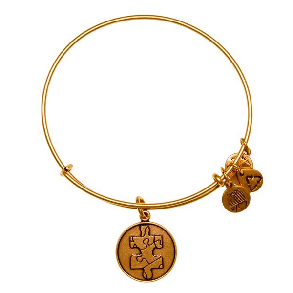 Alex And Ani Piece Of The Puzzle Charm Bangle | National Autism Association, Rafaelian Gold Finish