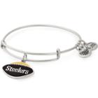 Alex And Ani Pittsburgh Steelers Football Color Infusion Charm Bangle, Rafaelian Silver Finish