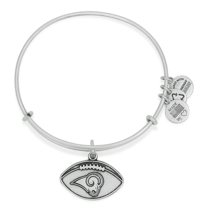 Alex And Ani Saint Louis Rams Football Charm Bangle, Rafaelian Silver Finish
