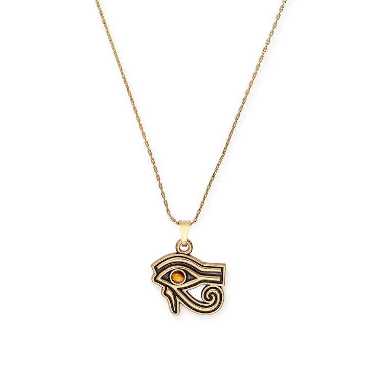 Alex And Ani Eye Of Horus Expandable Necklace, Rafaelian Gold Finish