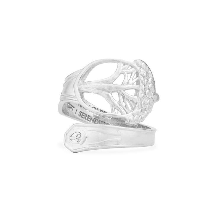 Alex And Ani Unexpected Miracles Spoon Ring, Sterling Silver