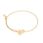 Alex And Ani Dove Pull Chain Bracelet, 14kt Gold Plated