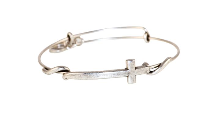 Alex And Ani Cross Wrap, Rafaelian Silver Finish