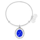 Alex And Ani Libra Celestial Wheel Charm Bangle, Shiny Silver Finish