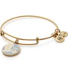 Alex And Ani Blue Special Delivery Charm Bangle, Rafaelian Gold Finish