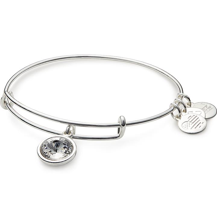 Alex And Ani April Birth Month Charm Bangle With Swarovski® Crystal
