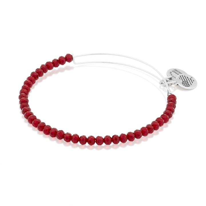 Alex And Ani Life On Mars Brilliance Beaded Bangle, Shiny Silver Finish