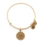 Alex And Ani Initial Q Charm Bangle, Rafaelian Gold Finish