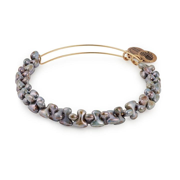 Alex And Ani Robin Boulder Beaded Bangle, Rafaelian Gold Finish