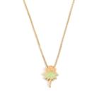 Alex And Ani Disney  Orange Uriel Flower Adjustable Necklace, 14kt Gold Plated