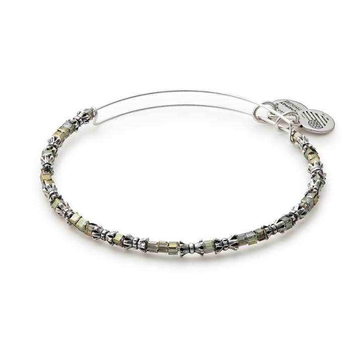 Alex And Ani Winter Solace Spirit Beaded Bangle, Rafaelian Silver Finish