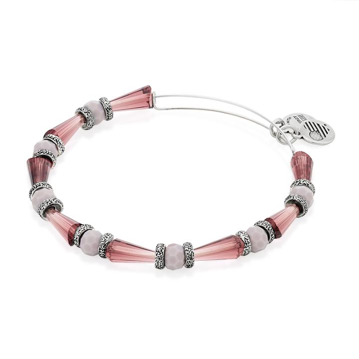 Alex And Ani Thistle Harmony Beaded Bangle, Rafaelian Silver Finish