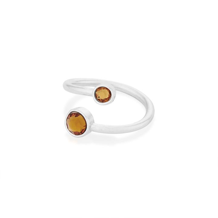 Alex And Ani November Ring Wrap With Swarovski® Crystals, Sterling Silver