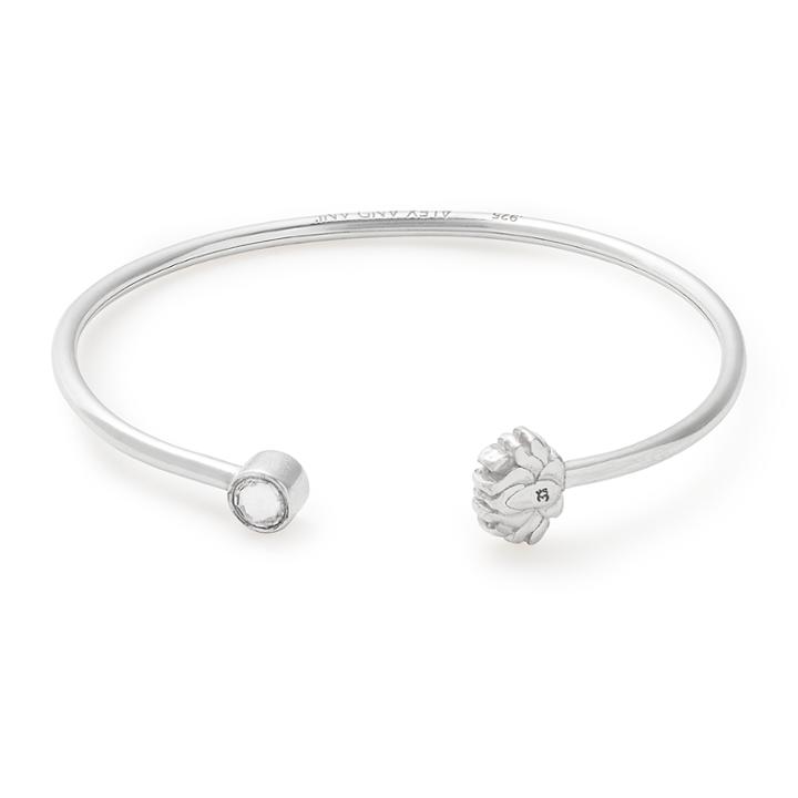Alex And Ani Lotus Peace Petals Precious Cuff, Sterling Silver