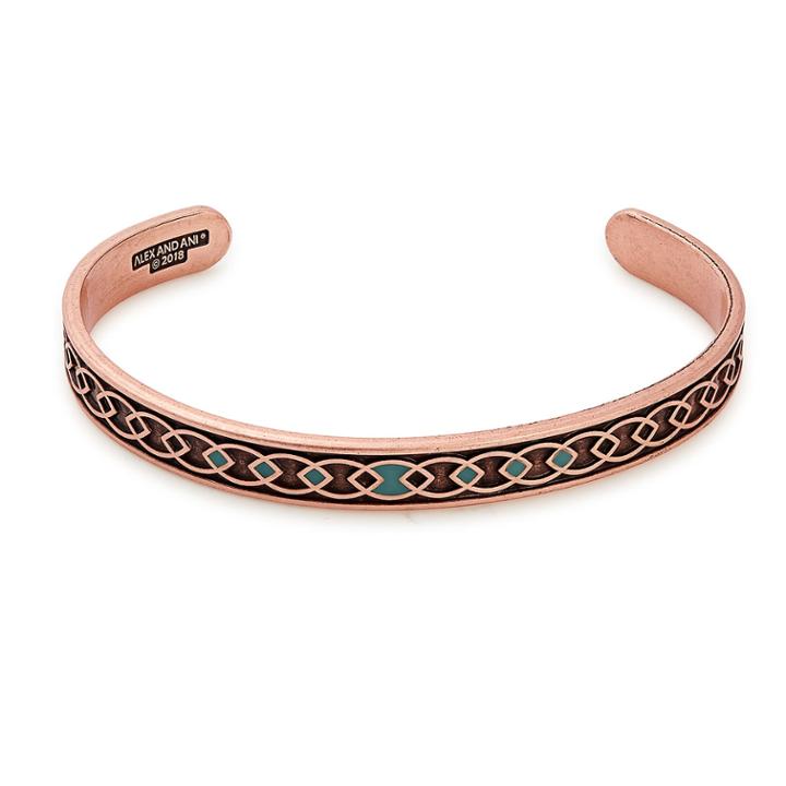 Alex And Ani Thin Palm Leaf Cuff, Rafaelian Rose Gold Finish