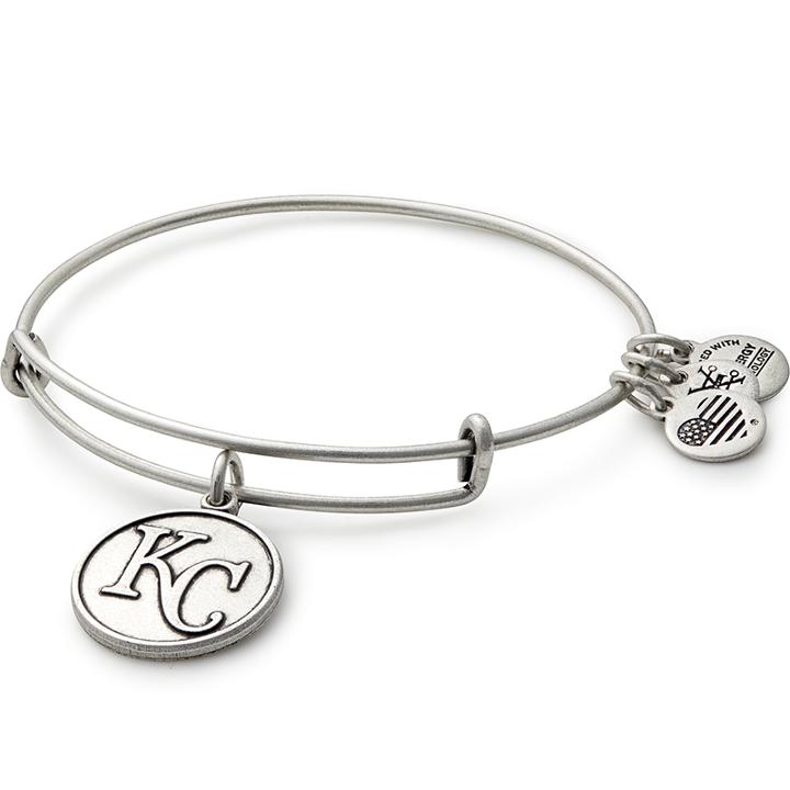 Alex And Ani Kansas City Royals™ Cap Logo Charm Bangle, Rafaelian Silver Finish