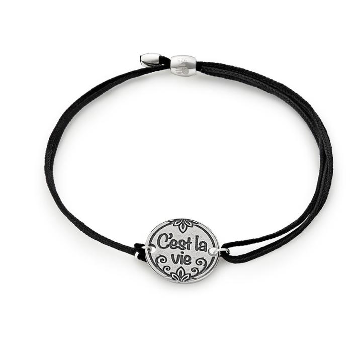 Alex And Ani C'est La Vie Pull Cord Bracelet, Sterling Silver