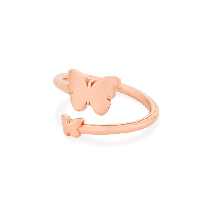 Alex And Ani Butterfly Ring Wrap, 14kt Rose Gold Plated