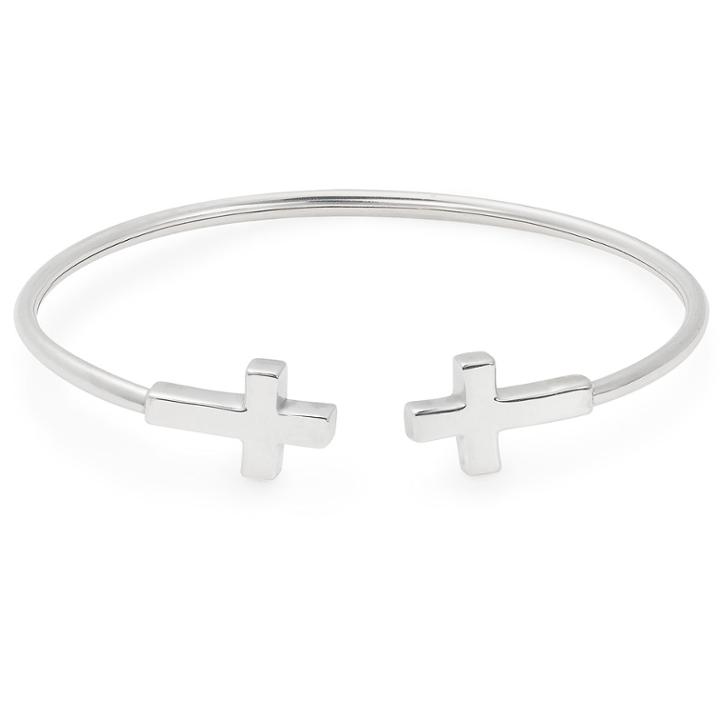 Alex And Ani Cross Precious Cuff, Sterling Silver