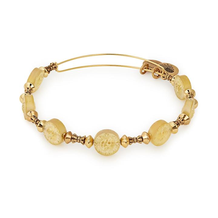 Alex And Ani Sunlight Halo Beaded Bangle, Rafaelian Gold Finish